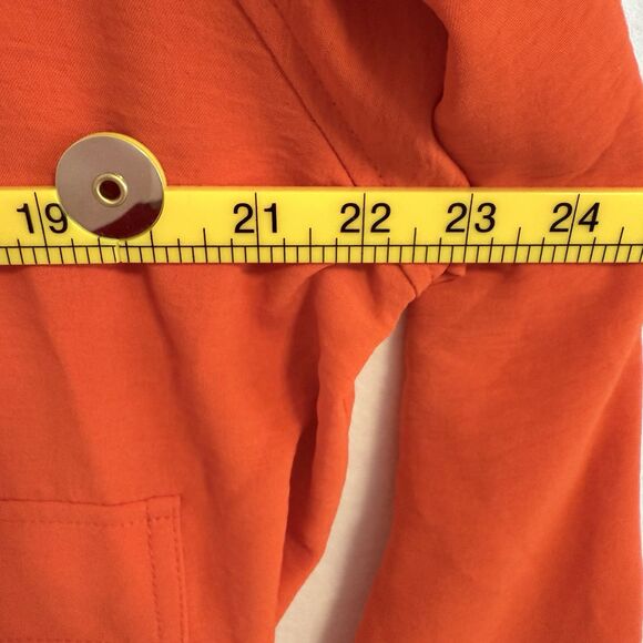 Ella Rafaella Windsor Orange Relaxed Open Front Blazer Cardigan NWT Large - Picture 7 of 8